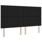 vidaXL Lit avec sommier et matelas & LED Noir 180x200 cm Tissu
