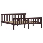 vidaXL Cadre de lit sans matelas marron foncé pin massif 180x200 cm