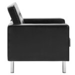 vidaXL Fauteuil noir similicuir