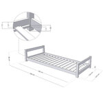 Lit enfant KIDDY 120 x 180 vert pétrole