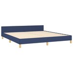 vidaXL Cadre de lit sans matelas bleu 160x200 cm tissu
