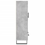 vidaXL Buffet haut gris béton 69 5x31x115 cm bois d'ingénierie