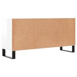 vidaXL Meuble TV blanc brillant 103 5x30x50 cm bois d'ingénierie