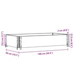 vidaXL Jardinière noir 100x50 cm bois massif de pin