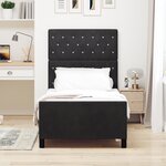 vidaXL Cadre de lit noir 100x200 cm Velours