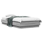 vidaXL Cadre de lit sans matelas avec lumières LED 100x200 cm