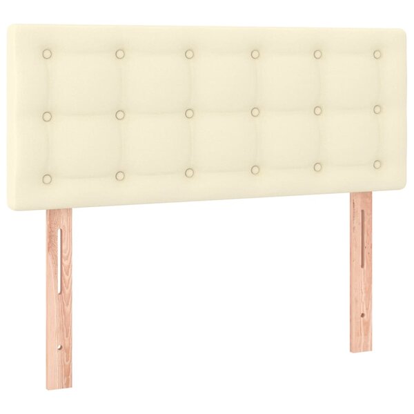vidaXL Tête de lit Crème 100x5x78/88 cm Similicuir