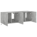vidaXL Meubles TV muraux et lumières LED 2Pièces gris béton 60x35x41 cm