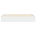 vidaXL Cadre de lit avec tiroirs sans matelas blanc 180x200 cm