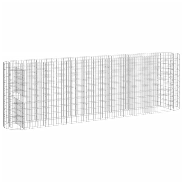 vidaXL Lit surélevé à gabion Fer galvanisé 330x50x100 cm