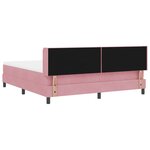 Lit Box Spring vidaXL avec Matelas Rose 180x200 cm Velours