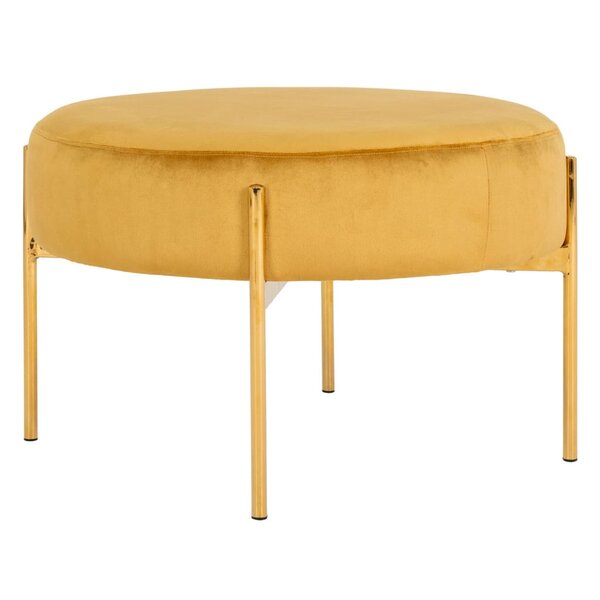 House Nordic Pouf Evie Jaune moutarde