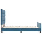 Lit vidaXL Bleu Foncé 160x200 cm Velours