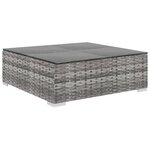 vidaXL Salon de jardin 5 Pièces avec coussins résine tressée gris