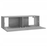 vidaXL Armoire murale TV Sonoma gris 100x30x30 cm Bois d'ingénierie