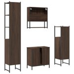 vidaXL Ensemble de meubles de salle de bain 4 Pièces Chêne marron
