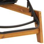 vidaXL Chaises longues lot de 2 noir/marron résine tressée/bois acacia