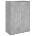 vidaXL Buffets 2 Pièces gris béton 60x31x84 cm bois d'ingénierie