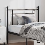 vidaXL Tête de lit métal noir 100 cm