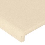 vidaXL Cadre de lit sans matelas crème 140x200 cm tissu