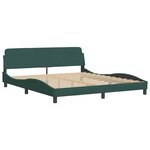 vidaXL Cadre de lit sans matelas vert foncé 180x200 cm velours
