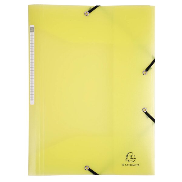 Chemise À Élastiques 3 Rabats Polypropylène Chromaline Pastel - A4 - Jaune - X 25 - Exacompta