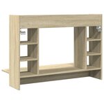 Bureau table poste de travail meuble d'ordinateur informatique étude mural chêne sonoma 105 x 48 x 75 cm bois d'ingénierie brun 02_0023878