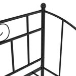 vidaXL Cadre de canapé-lit extensible sans matelas Noir Métal 90x200cm