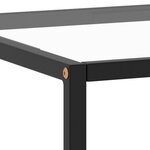 vidaXL Table basse Noir avec verre trempé 120x50x35 cm