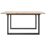 vidaXL Table basse cadre en O 90x90x45 cm bois de pin massif et fonte
