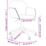 vidaXL Chaise pivotante de bureau Gris foncé Tissu