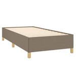 vidaXL Sommier à lattes de lit avec matelas Taupe 90x190 cm Tissu
