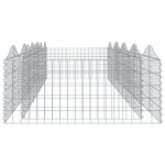 vidaXL Lit surélevé à gabions arqué 400x100x50 cm Fer galvanisé