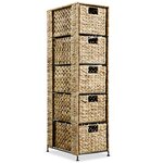 vidaXL Unité de rangement avec 5 paniers 25 5x37x100 cm Jacinthe d'eau