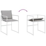 vidaXL Ensemble à manger de jardin avec coussins 17Pièces blanc textilène