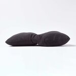 Coussin lombaire ergonomique en suédine  Noir - HOMESCAPES