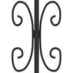 vidaXL Portail et sommet de lance Noir 103x175 cm Acier enduit poudre