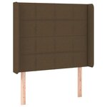 vidaXL Sommier à lattes de lit matelas LED Marron foncé 80x200cm Tissu