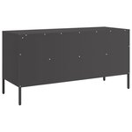 vidaXL Meuble TV noir 100 5x39x50 5 cm acier laminé à froid