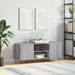 vidaXL Armoire à disques sonoma gris 121x38x48 cm bois d'ingénierie