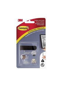 Lot 4 kits de 2 languettes accroches tableaux taille s 1,8 kg noir command