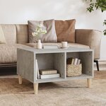 vidaXL Table basse Gris béton 60x50x36 5 cm Bois d'ingénierie