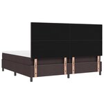 vidaXL Lit à Sommier avec Matelas Gris Foncé 200x200 cm en Tissu