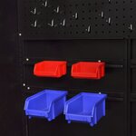 vidaXL Armoire à outils avec 2 portes Acier 90x40x180 cm Noir et rouge