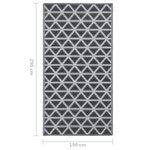 vidaXL Tapis d'extérieur Noir 190x290 cm PP