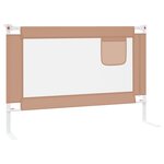 vidaXL Barrière de sécurité de lit d'enfant Taupe 100x25 cm Tissu