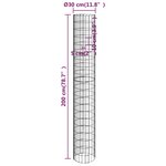 vidaXL Lits surélevés à gabion circulaires 4 Pièces Ø30x50/100/150/200 cm