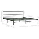 vidaXL Cadre de lit sans matelas gris métal 200x200 cm