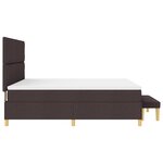 vidaXL Lit à Ressort avec Matelas & Banc Marron Foncé 180x200 cm Tissu