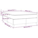 vidaXL Sommier à lattes de lit avec matelas Noir 140x200 cm Velours